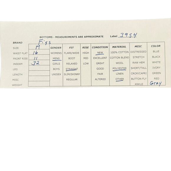 NWT Figs Cairo Scrub Pants Cargo Style Straight Leg Graphite Gray Mens Size M - Picture 9 of 9